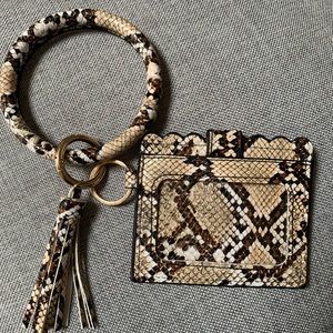 Wristlet card holder and key ring